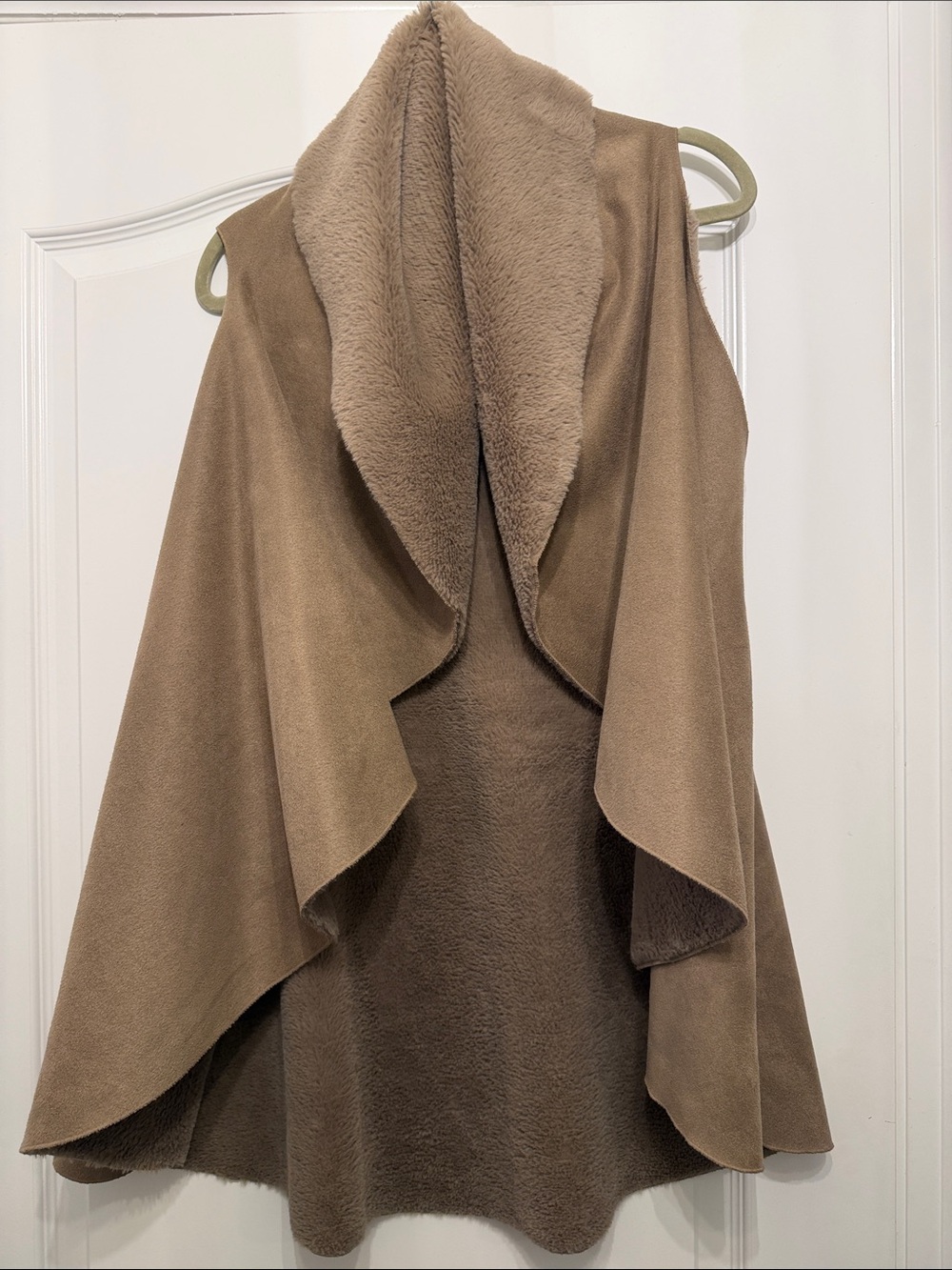 Faux-Suede Vest Dress in Taupe - Picture 5 of 5
